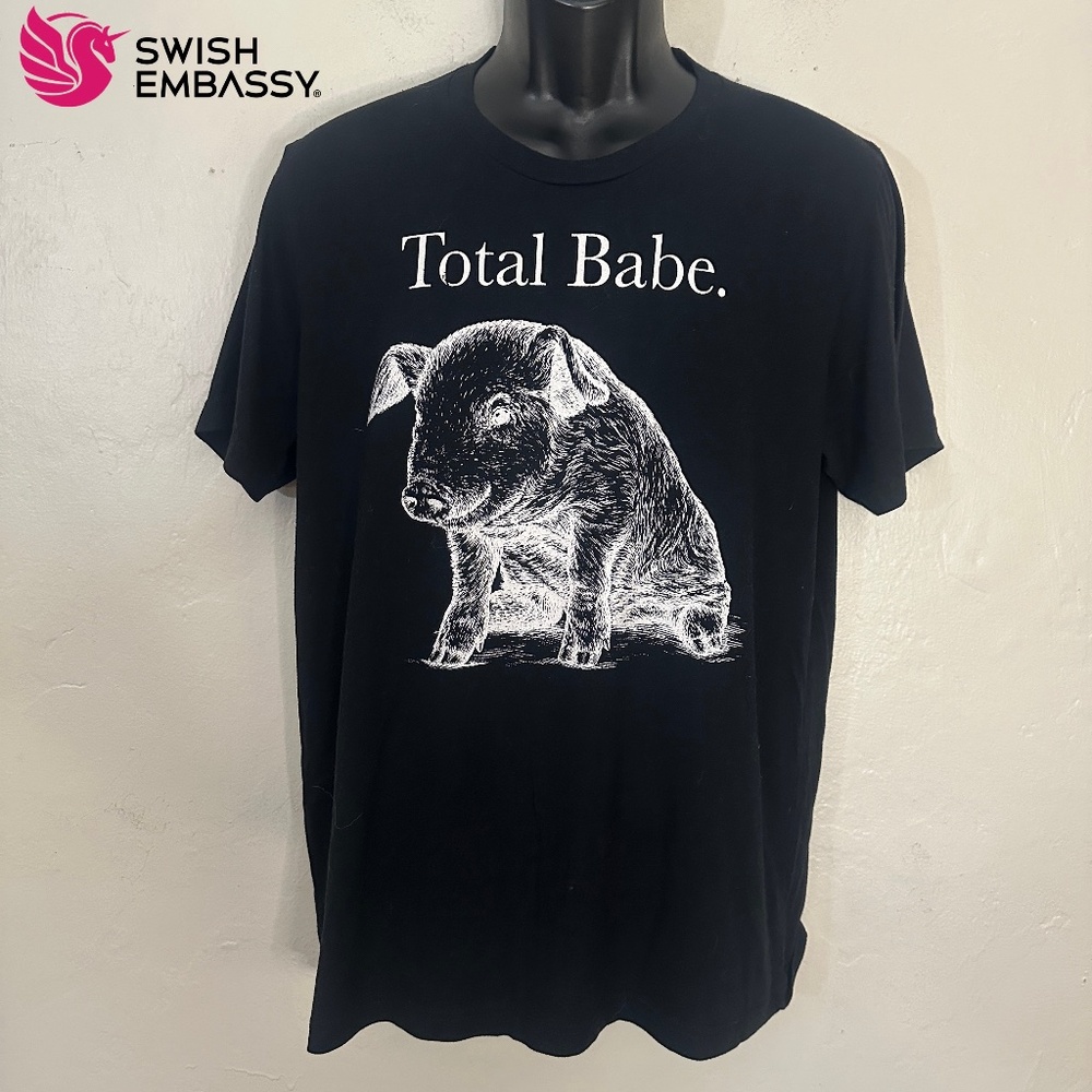 Total Babe T Shirt by Swish Embassy 21" armpit to armpit Gently worn Cotton